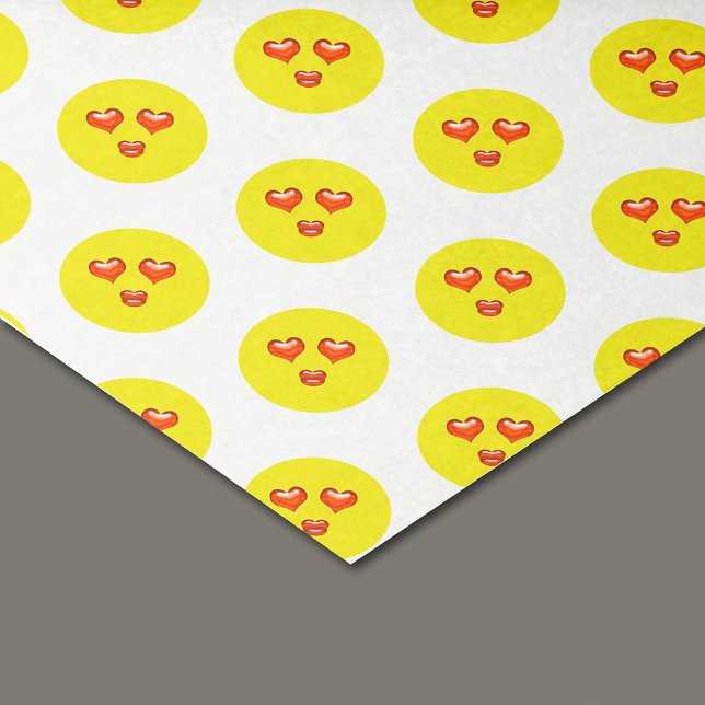 Heart Love Eyes Emoji Pattern Tissue Paper (Creator Uploaded)