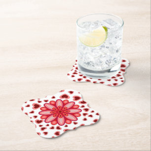 HEART LOVE GIRLFRIEND WIFE ANNIVERSARY GIFT PARTY PAPER COASTER