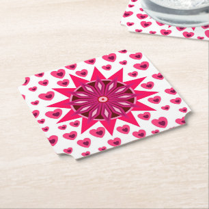 HEART LOVE GIRLFRIEND WIFE ANNIVERSARY GIFT PARTY  PAPER COASTER
