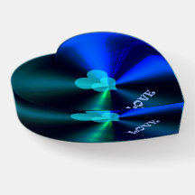 Heart Love Glass Paperweight