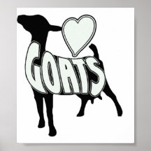 HEART LOVE GOATS LOGO ICON PRINT