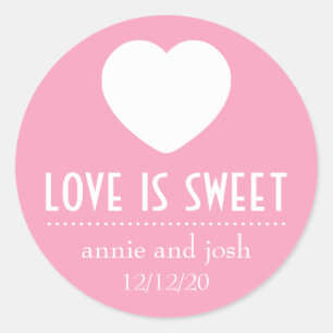 Heart Love Is Sweet Labels (Pink)