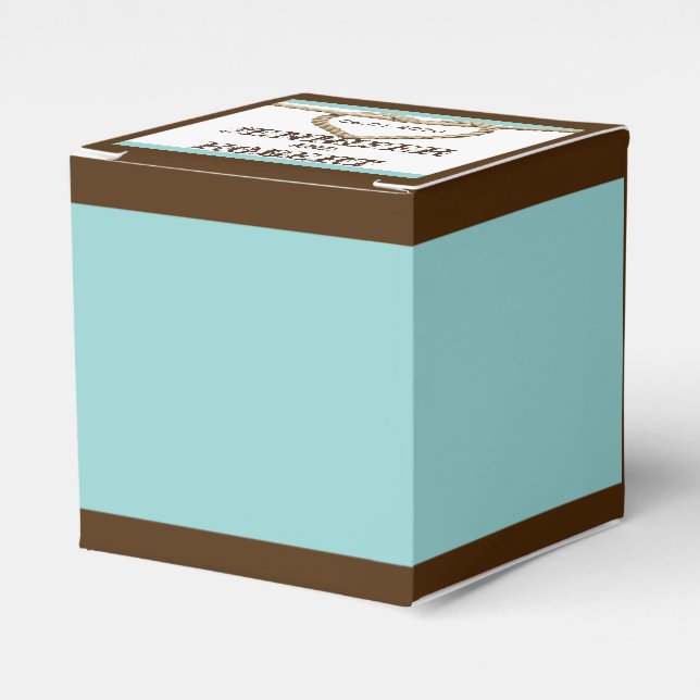 Heart Love Knot Western Wedding Favour Box (Front Side)