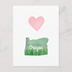 Heart (Love) Oregon State Green Valley Postcard