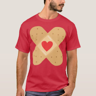 Heart Love Plaster hearts loving nurse BandAid T-Shirt