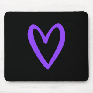 Heart Love Retro Vintage Tiny Purple Heart Valenti Mouse Mat