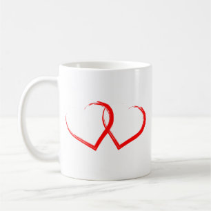Heart Love Sign: Classic Romantic Red Heart Coffee Mug