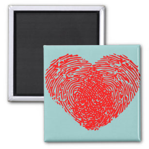 heart love thumbprint graphic art design magnet