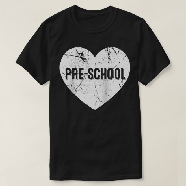 Heart Love to Teach PreSchool Proud Teacher  T-Shirt (Design Front)