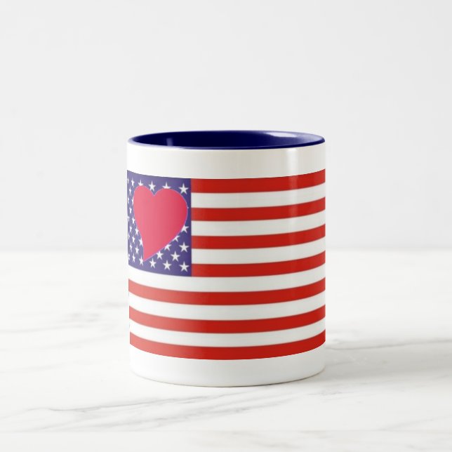 Heart Love USA Mug (Center)