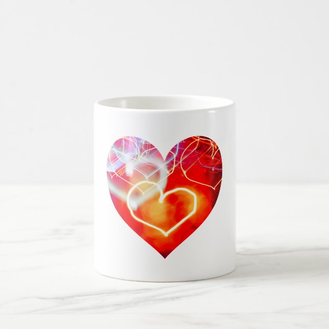 Heart Love Vibrant Affection Coffee Mug (Center)