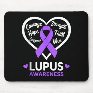 Heart lupus awareness month sle purple ribbon mouse mat