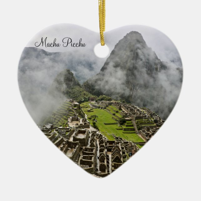 Heart Machu Picchu Ornament (Front)