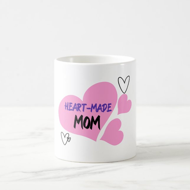 Heart-Made Mum Adoptive Mum Coffee Mug (Center)