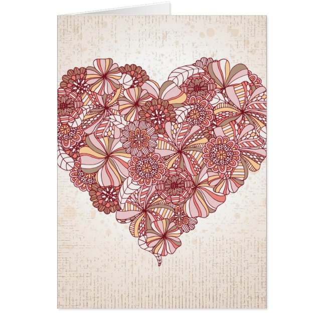 Heart made of hand drawn flowers (Front)