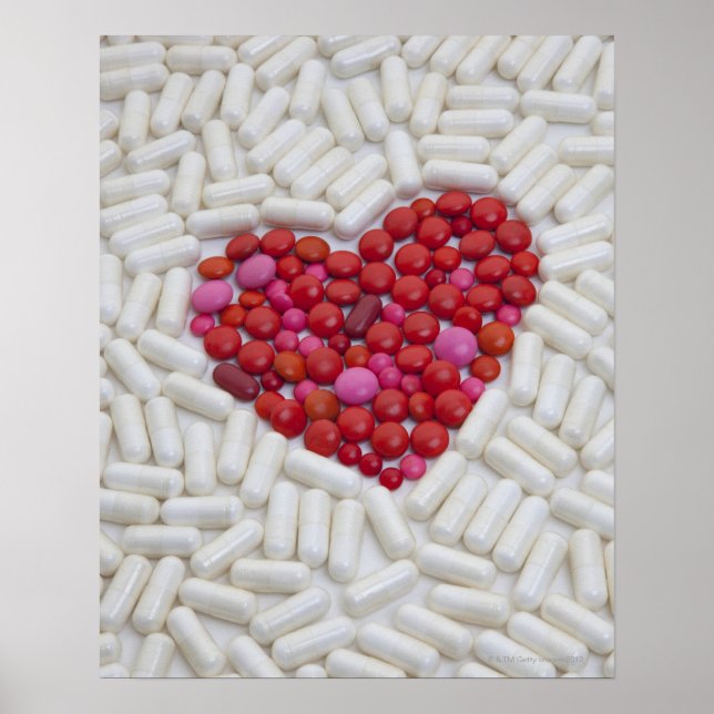 Heart made of red pills poster (Front)
