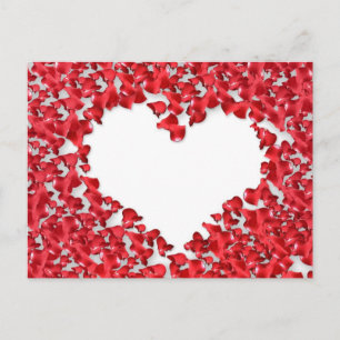Heart Made of Rose Petals Postcard