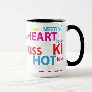 Heart Made With Valentines Words Mug