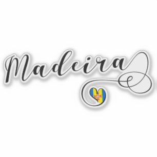 Heart Madeira Flag, I Love Madeira, Portugal