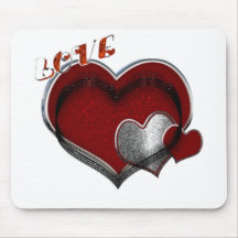 Heart Magic White Mouse Pad