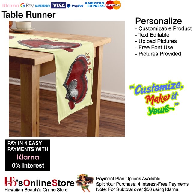 Heart Magic Yellow Table Runner Household Linen (Heart Magic Yellow Table Runner Household Linen.)