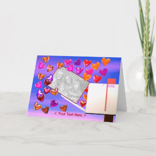 Heart Mail Photo Frame Card