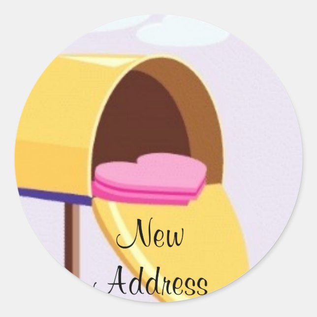 Heart Mailbox Classic Round Sticker (Front)