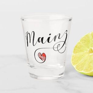Heart Mainz Flag, I Love Mainz, Meenz Shot Glass