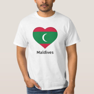 Heart - Maldives Flag T-Shirt