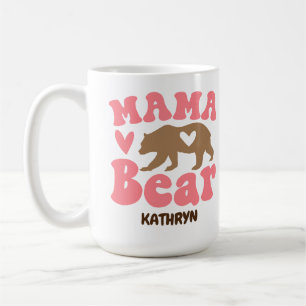 Heart Mama Bear Retro Cute Funny Mum Gift Coffee Mug