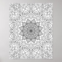Heart Mandala  Adult Colouring Doodle Colour This