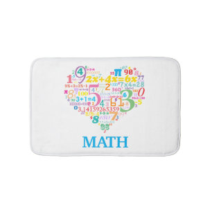 Heart Math Bath Mat