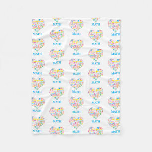 Heart Math Fleece Blanket