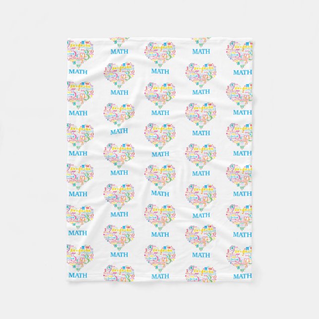 Heart Math Fleece Blanket (Front)
