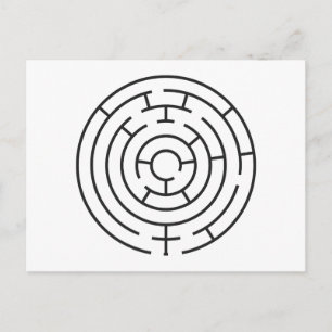 Heart Maze Postcard