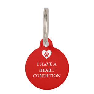 Heart Medical Alert Pet Tag