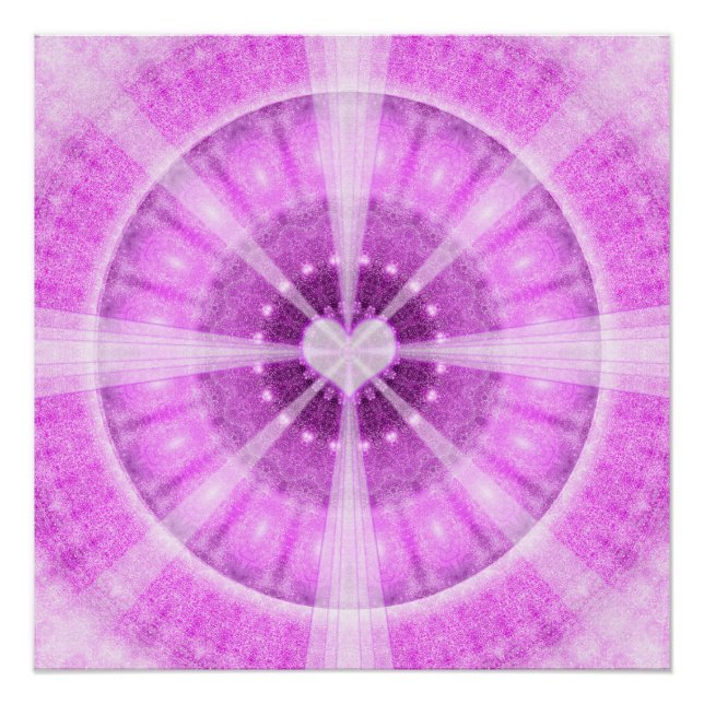 Heart Meditation Mandala Poster (Front)