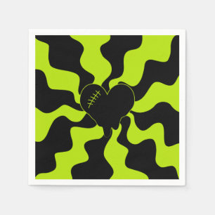 Heart Melt - Lime Green Napkin