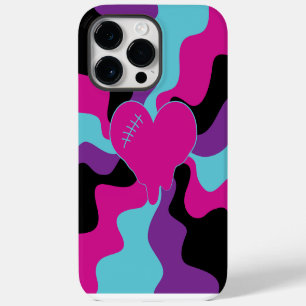 Heart Melt - Pink, Purple, Blue and Black iPhone 14 Pro Max Case
