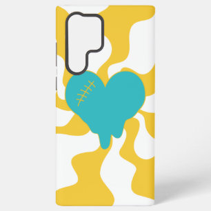 Heart Melt - Turquoise and Yellow Samsung Galaxy Case