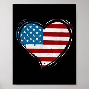 Heart Memorial Day May 25th Patriotic Poster