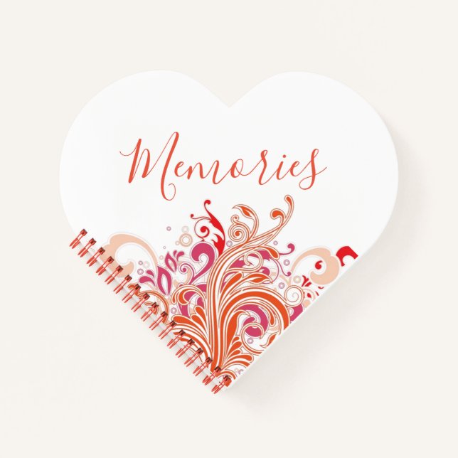 Heart Memories Notebook/Journal Notebook (Front)