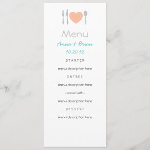 Heart Menu Card