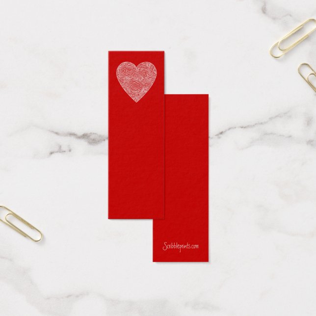 Heart Mini Bookmarks - (Office)