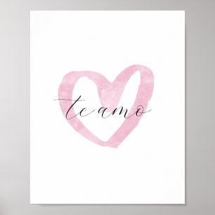 Heart Modern Decor Valentines Gift Poster Art
