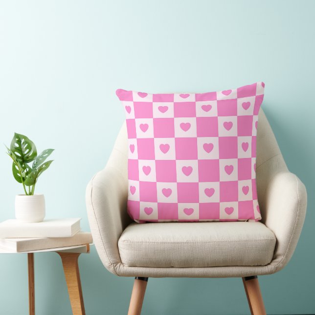 Heart Modern Pink Love Collection Cushion (Chair)