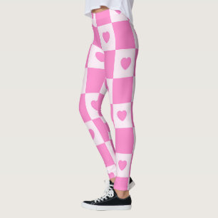 Heart Modern Pink Love Collection Leggings