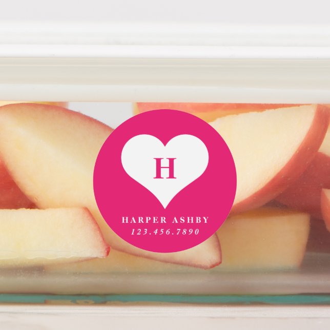 Heart Monogram Colourful Waterproof Name (Affixed)