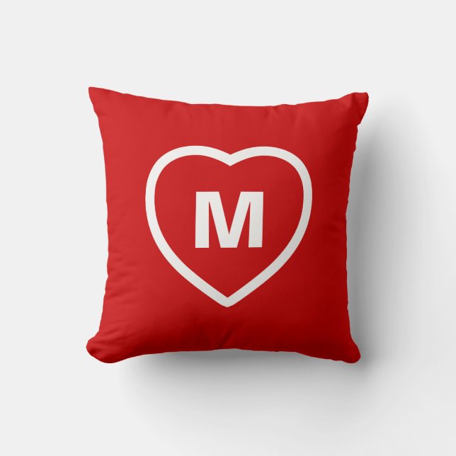 Heart Monogram Cushion (Front)