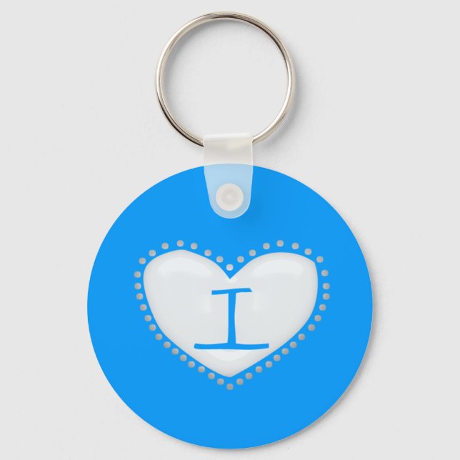 Heart Monogram Keychain (Front)